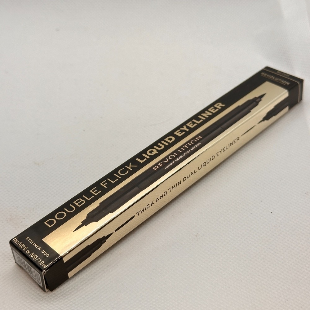 Makeup Revolution Thick and Thin Double Flick Dual Liquid Eyeliner Black -‎ 1ml